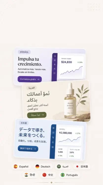 Multilingual creatives showcase